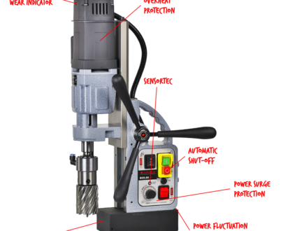 EUROBOOR ECO.50+/T MAGNETIC BASE DRILLING MACHINE - VARIABLE SPEED - 12MM TO 50MM DIA