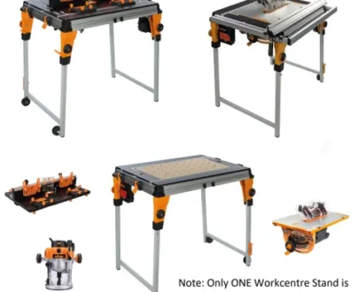 Triton TWX7 with Saw Module, Clamping Table, Router Table and TRA001B Router.